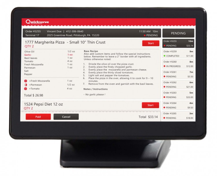 Qwickserve Kitchen Prep Station Screen